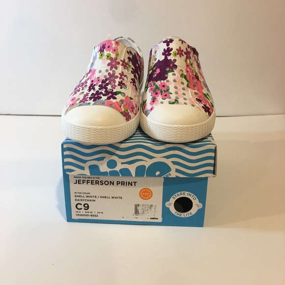 Native Other - Native Girls' Jefferson Floral Sneakers Sz C9
